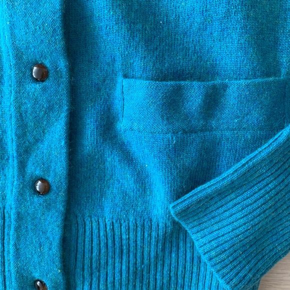 J.Crew Blue Cashmere Wool Blend Cardigan - Picture 3 of 4